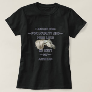 T-shirt Cheval arabe gris