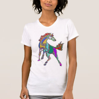 T-SHIRT CHEVAL AU NÉON