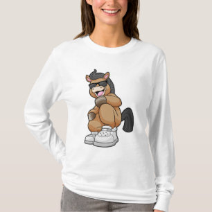 T-shirt Cheval avec de grandes chaussures