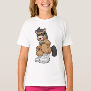 T-shirt Cheval avec de grandes chaussures