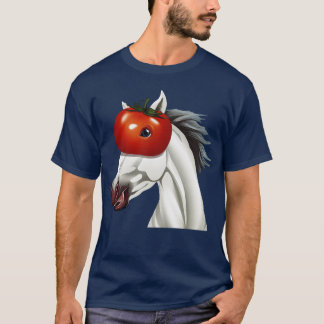 T-shirt Cheval avec omato Head Unique Artwork