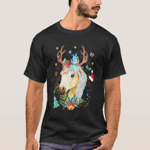 T-shirt Cheval   Bébé Mignon Renne Cheval Noël 2022