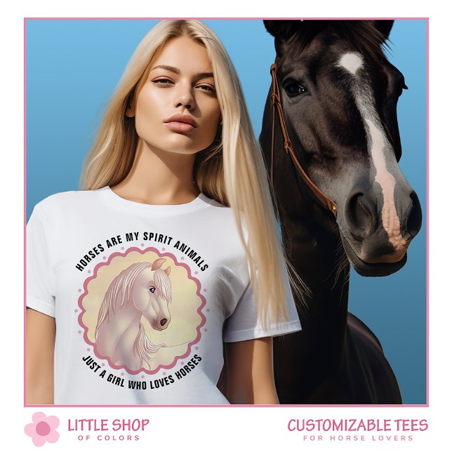 T-shirt Cheval blanc personnalisable (Créateur téléchargé)