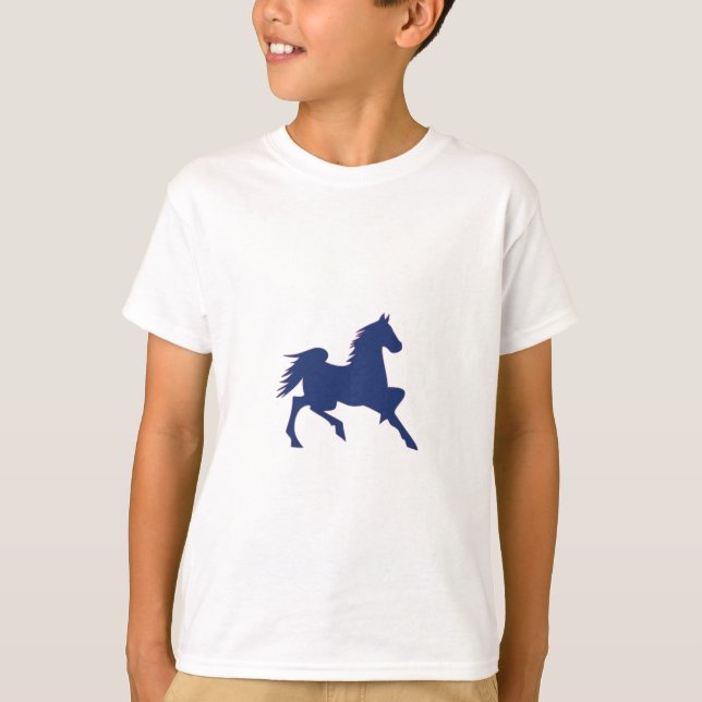 T-shirt Cheval bleu (Devant)