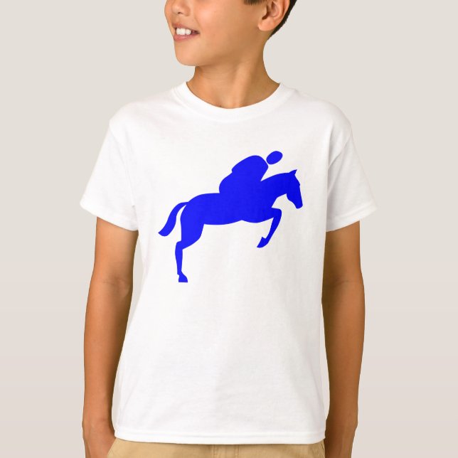 T-shirt Cheval - Bleu (Devant)