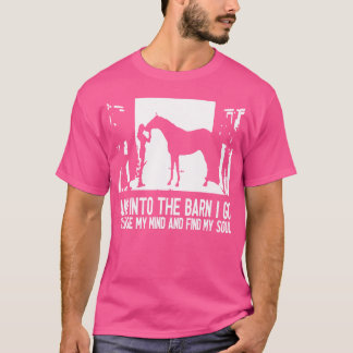 T-shirt Cheval Cheval avec Girl retro