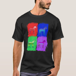 T-shirt Cheval Chevaux Pop Art