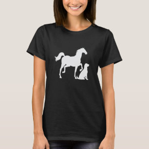 T-shirt Cheval Chien Animaux Hommes Femmes Garçons Filles