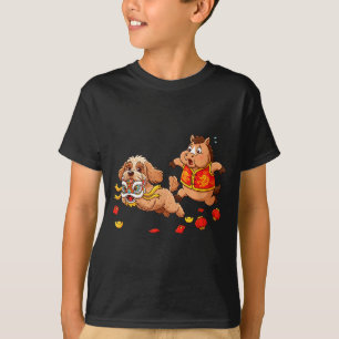 T-shirt Cheval Chinois Apoo Drôle Enfants Hommes Femmes Jo