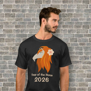 T-shirt Cheval Chinois du Nouvel An 2026 Zodiac Hommes