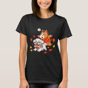 T-shirt Cheval Chinois Maltais Drôle Enfants Hommes Femmes