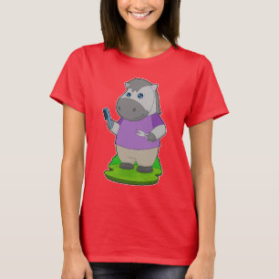 T-shirt Cheval Coiffeur ciseaux peigne