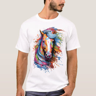 T-shirt Cheval coloré