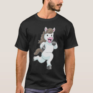T-shirt Cheval comme coureur à la course