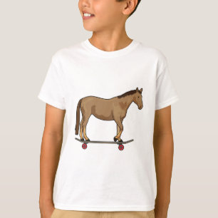 T-shirt Cheval comme patineur sur skateboard