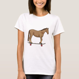 T-shirt Cheval comme patineur sur skateboard