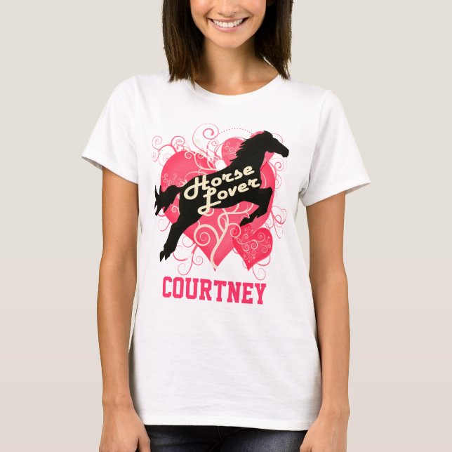 T-shirt Cheval Courtney personnalisé par amant (Devant)