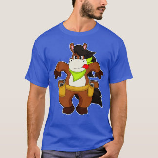 T-shirt Cheval Cowboy Gun