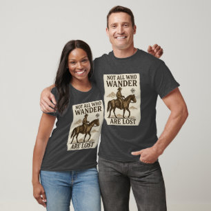 T-Shirt Cheval Cowboy Tous Ceux Qui Se Promènent N
