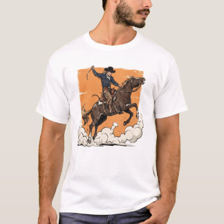 T-Shirt Cheval Cowboy Vintage