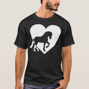 T-shirt Cheval dans le coeur pour les femmes et les enfant