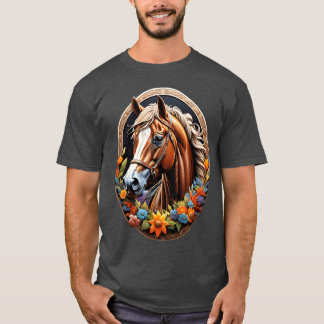 T-shirt cheval dans une famille cadre