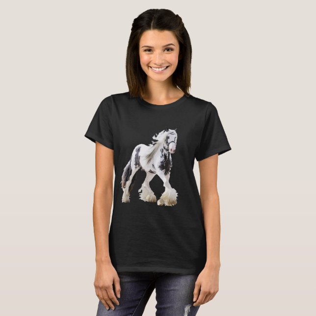 T-shirt Cheval d'attelage Gypsy Mare Stallion (Devant entier)