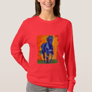T-shirt Cheval de bleu de Brillian