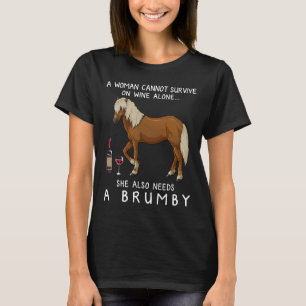 T-shirt Cheval De Brumby Et Cheval De Vin Aménagé