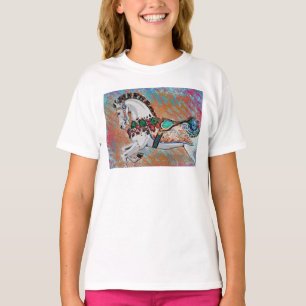 T-shirt Cheval de Carrousel Chaotique - Coloré Lumineux