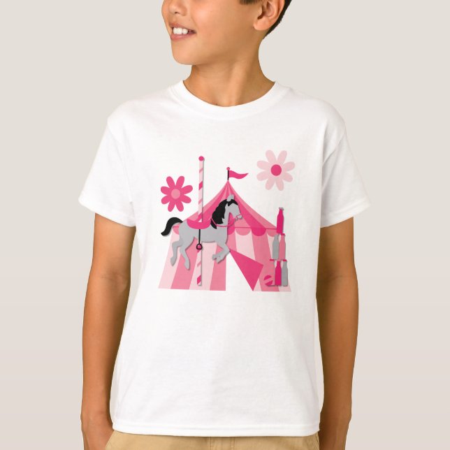 T-shirt Cheval de carrousel de chapiteau (Devant)