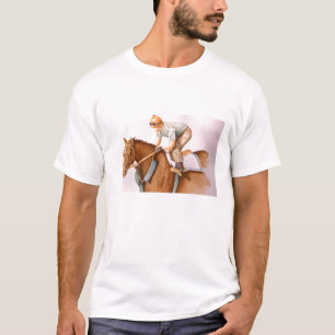 T-shirt Cheval de course et Jockey WaterColor