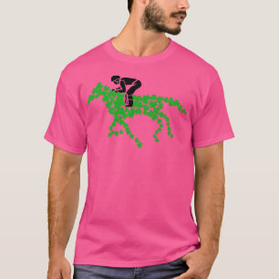 T-shirt Cheval de course fait de quatre feuilles Cloches a