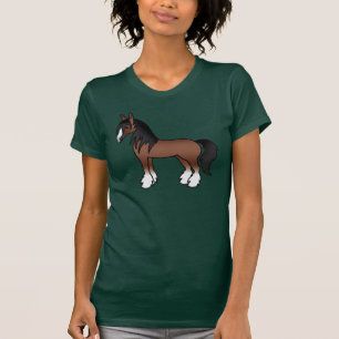 T-shirt Cheval de dessin animé Shire Clydesdale Vanner Tsi