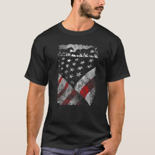T-shirt Cheval de drapeau américain fier de monter à cheva