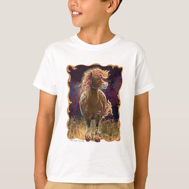 T-shirt Cheval de feu mignon recto et verso (Devant)