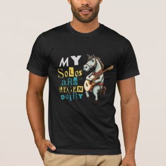 T-shirt Cheval de Guitare Laitier - Drôle Musique Amusant