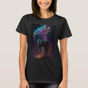 T-shirt Cheval De La Nuit Équitation Femmes Filles