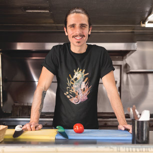 T-shirt Cheval De Mer Avec Bouquet De Chemise Feuille De M