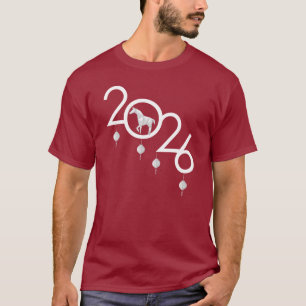 T-shirt Cheval de Nouvel An Chinois Origami 2026