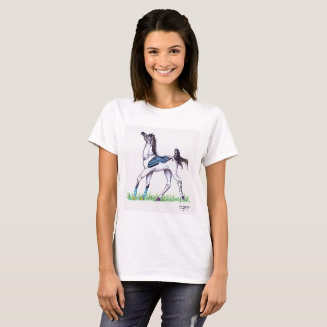 T-shirt Cheval de papillon (Devant entier)
