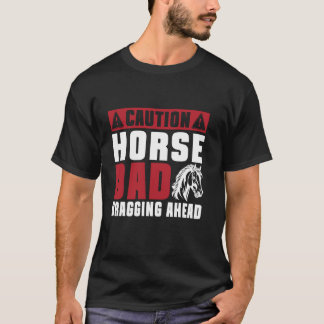 T-shirt Cheval de prudence papa Bricoler à l'avant Cheval 