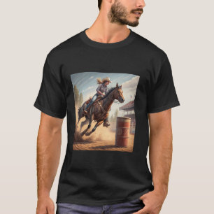 T-shirt Cheval de rodéo de barrel racing Country Western R