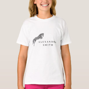 T-shirt Cheval de saut Scribble Horse Entraîneur de ch