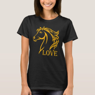 T-shirt Cheval De Tête Élégant Pour Cheval Équestre