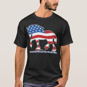T-shirt Cheval de trait géant doux patriotique