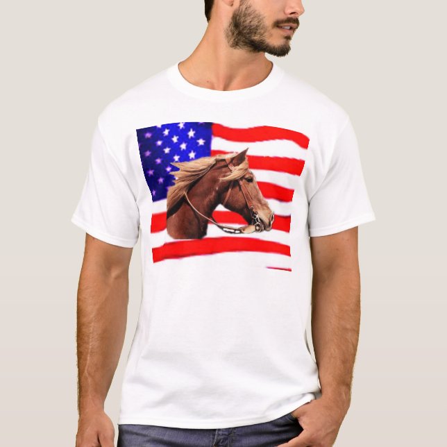 T-shirt Cheval/drapeau (Devant)