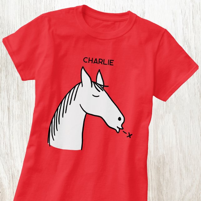 T-shirt Cheval Drôle Personnalisé (Créateur téléchargé)