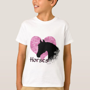 T-shirt Cheval du Coeur (camo rose)