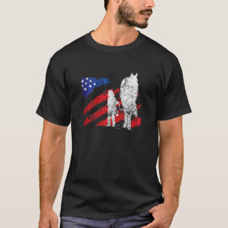 T-shirt Cheval du drapeau américain
